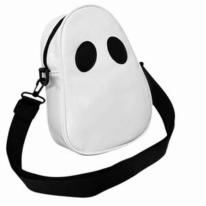 White “Ghostie” Gloss Vegan Leather X-body Novelty Bag - NWT
